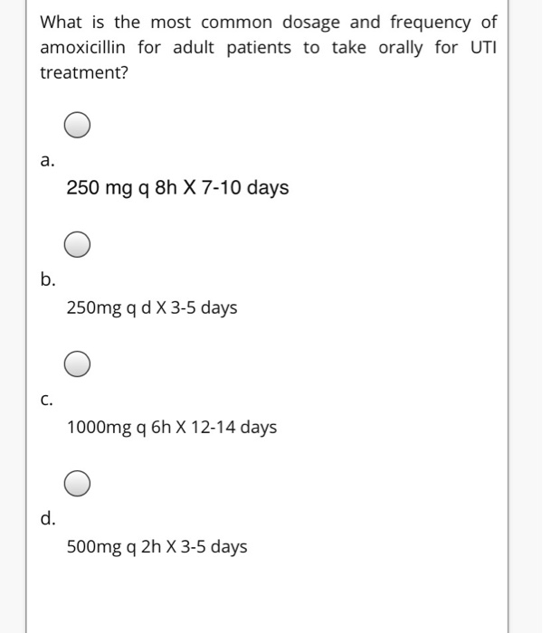 Solved What Is The Most Common Dosage And Frequency Of Chegg Com