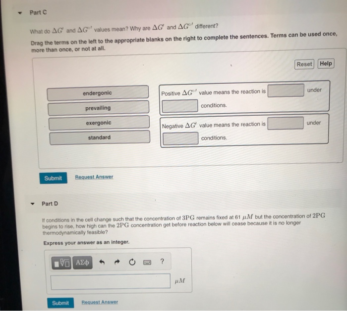 Solved Part What do AG and AG' values mean? Why are AG' and | Chegg.com