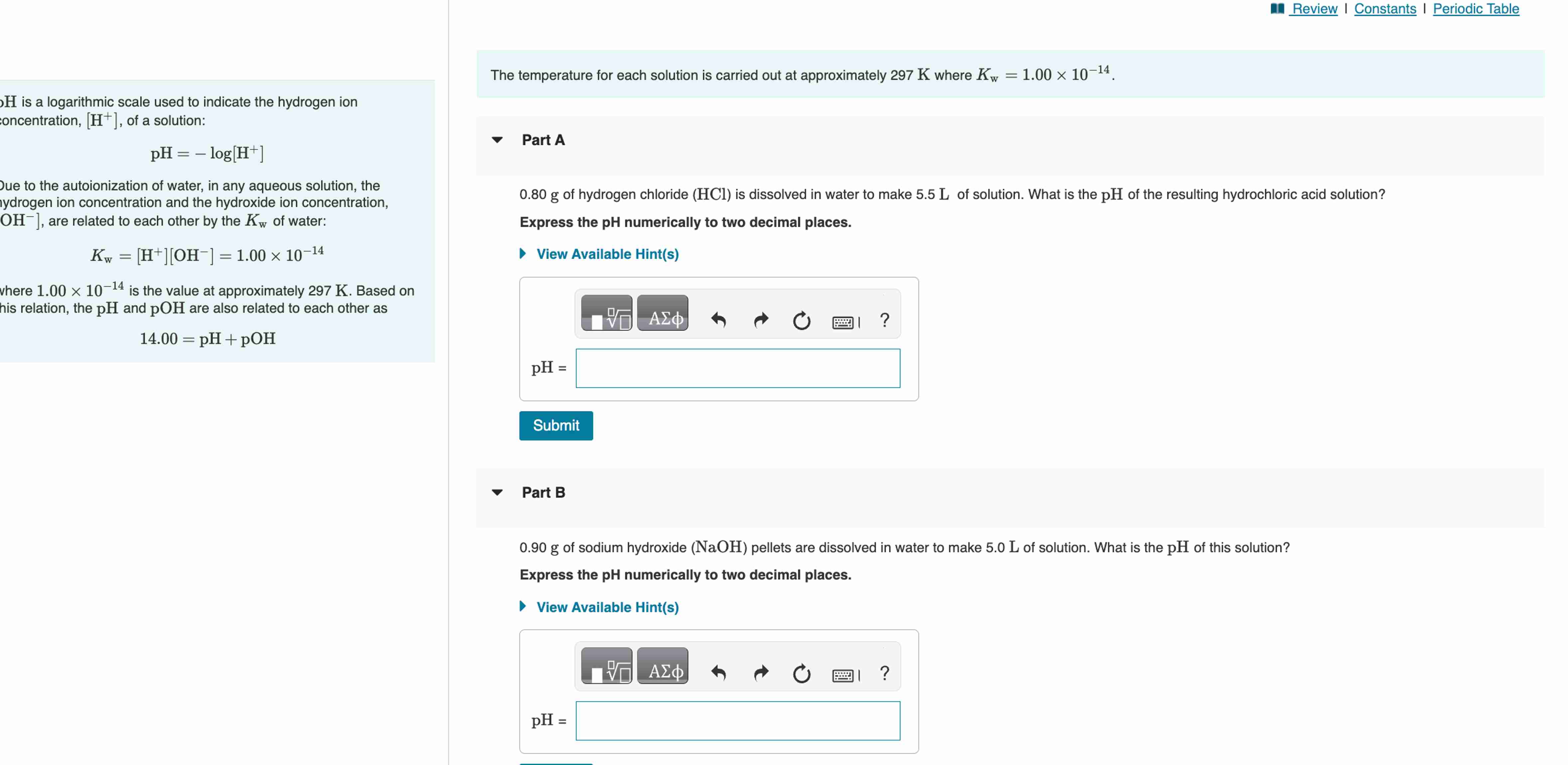 Solved H ﻿is a logarithmic scale used to indicate the | Chegg.com