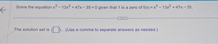 solve x 3 3x 2 33x 35 0