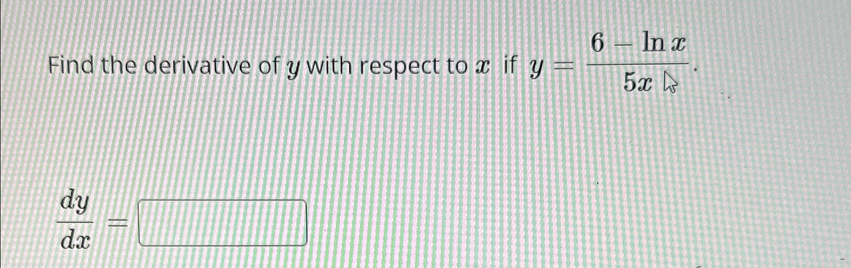 Solved Find the derivative of y ﻿with respect to x ﻿if | Chegg.com
