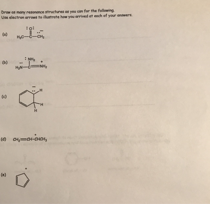 Solved Draw As Many Resonance Structures As You Can For The | Chegg.com