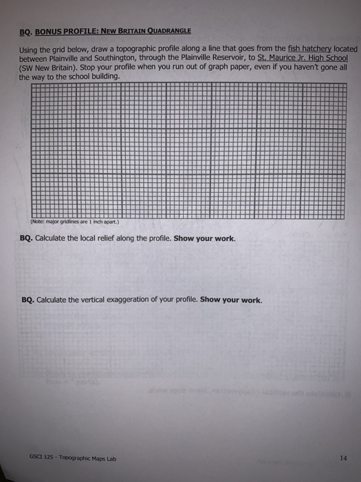 Solved Topographic Profiles & Vertical Exaggeration order to | Chegg.com