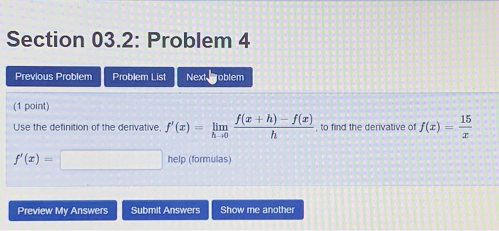 Solved Section 03.2: Problem 4 Previous Problem Problem List | Chegg.com