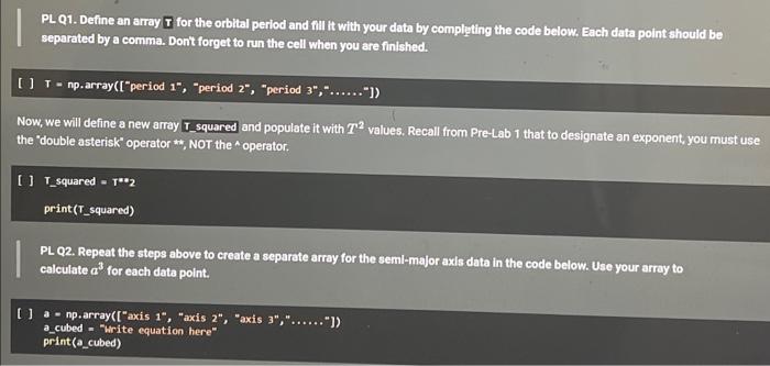 In this pre-lab, you will review how to use Python | Chegg.com