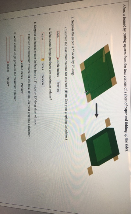 Solved: A Box Is Formed By Cutting Squares From The Four C... | Chegg.com