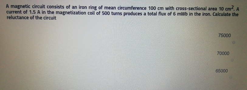 Solved A magnetic circuit consists of an iron ring of mean | Chegg.com