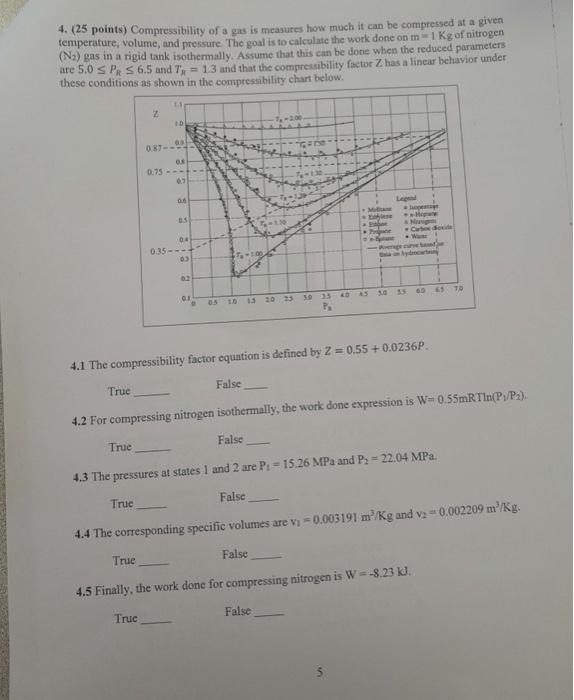 Solved thermodynamics mock exam please answer with process | Chegg.com