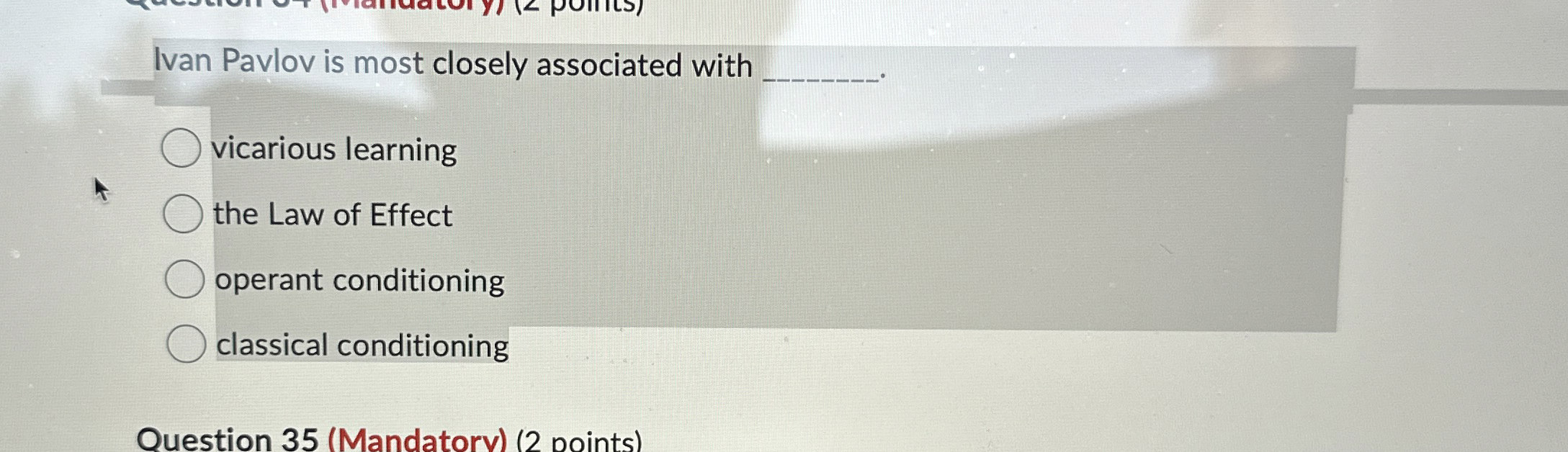 Solved Ivan Pavlov is most closely associated withvicarious | Chegg.com