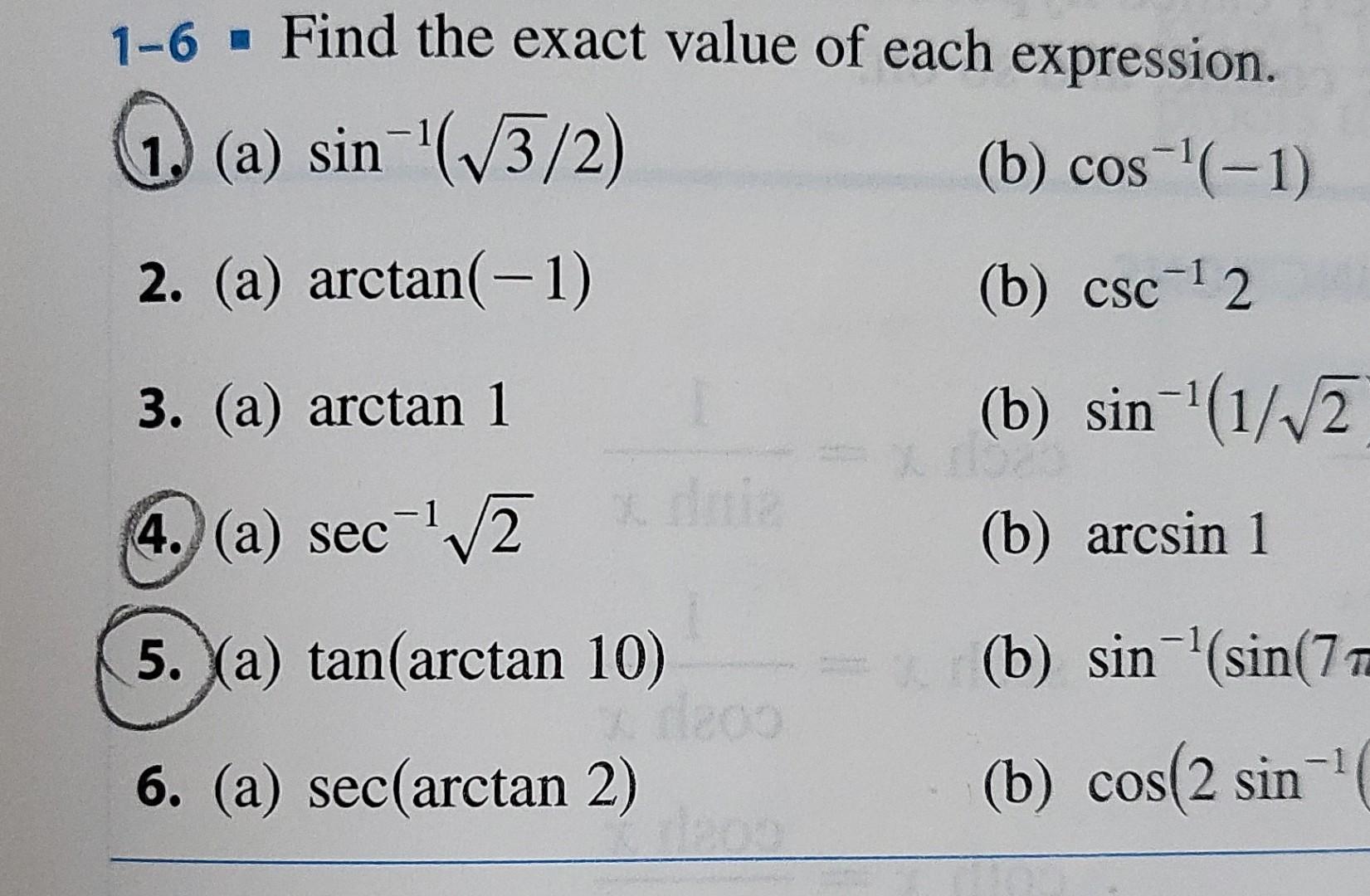Solved 1 6 Find The Exact Value Of Each Expression a Chegg solved-1-6-find-the-exact-value-of-each-expression-a-chegg