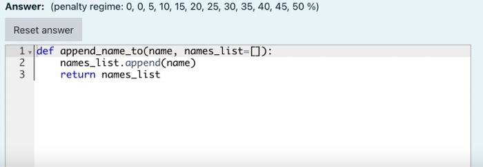 Solved takes an element and a list of names as parameters. | Chegg.com
