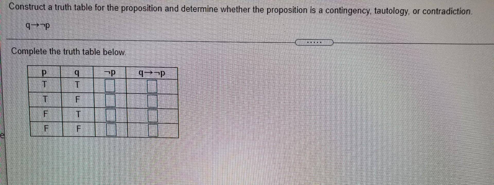 Solved Construct A Truth Table For The Proposition And | Chegg.com