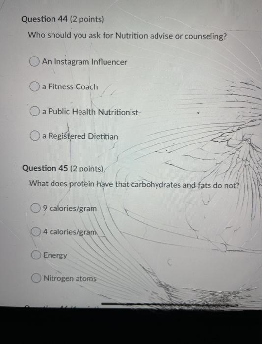 Question Question 46 (1 Point) Vitamins And Minerals Are Organic