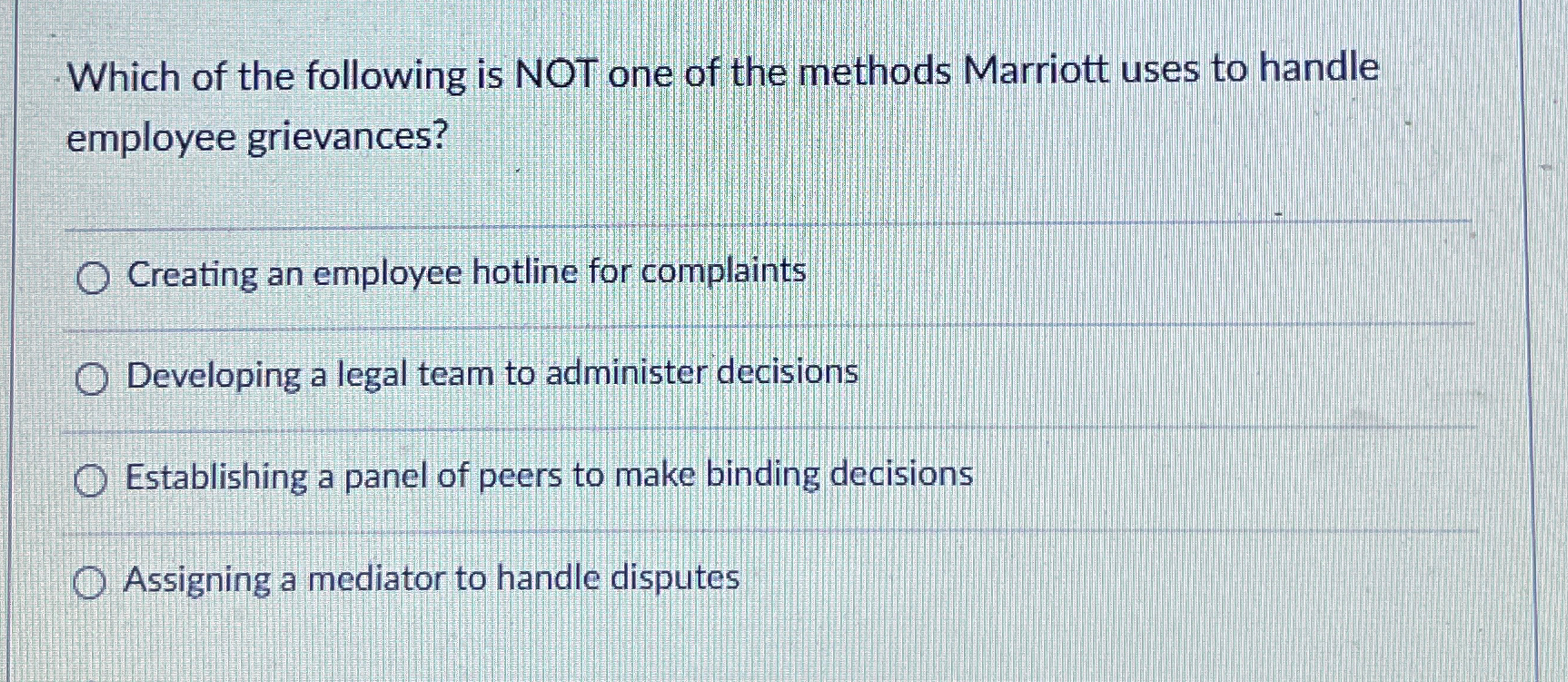 Solved Which of the following is NOT one of the methods | Chegg.com