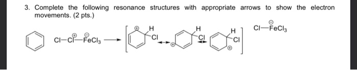 Solved 3. Complete the following resonance structures with | Chegg.com