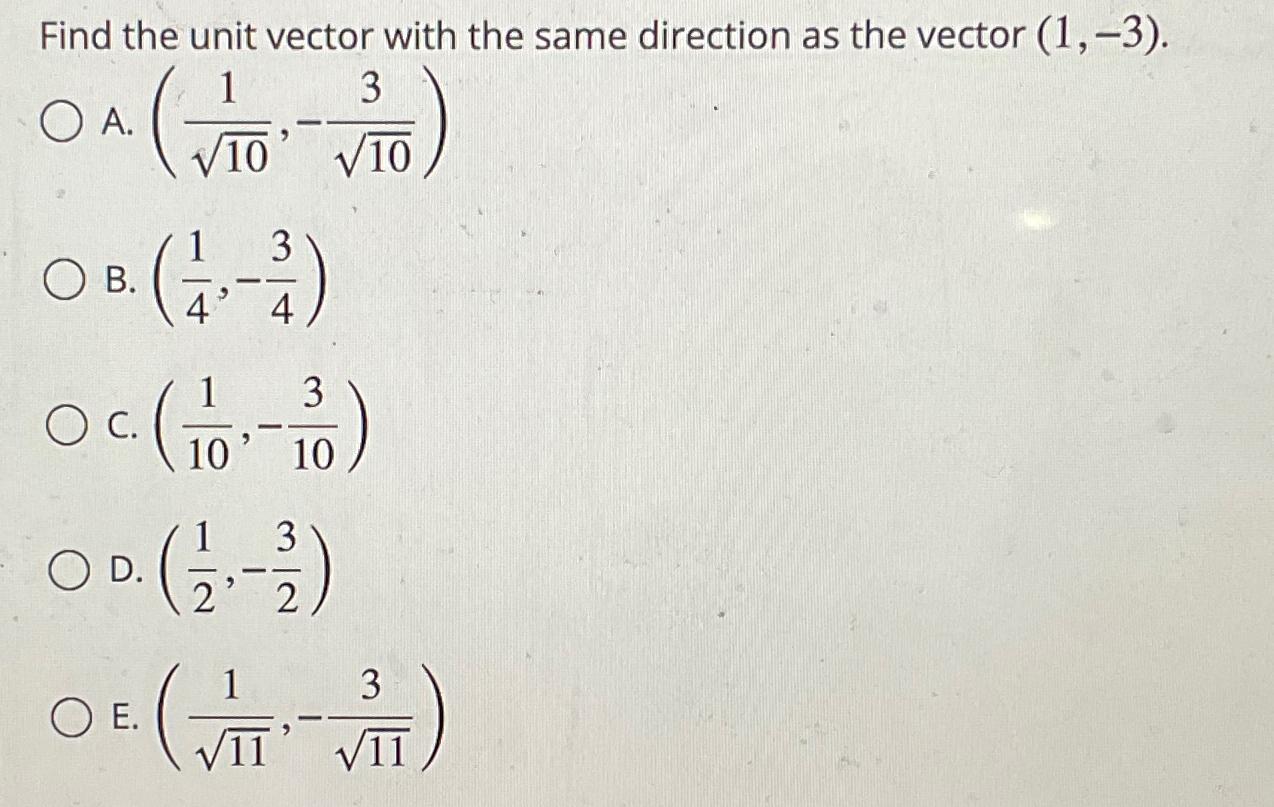 Solved Find the unit vector with the same direction as the | Chegg.com
