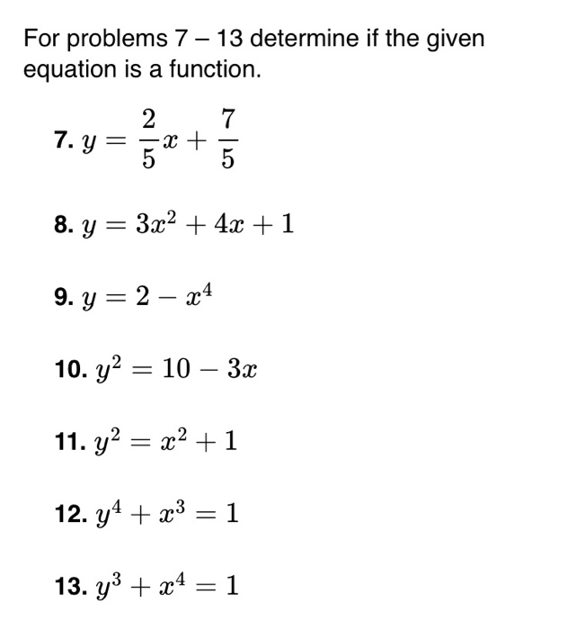 Solved Section 3-4 : The Definition Of A Function - | Chegg.com