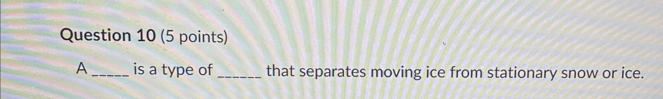 Solved Question 10 (5 ﻿points)A q, ﻿is a type of ﻿that | Chegg.com
