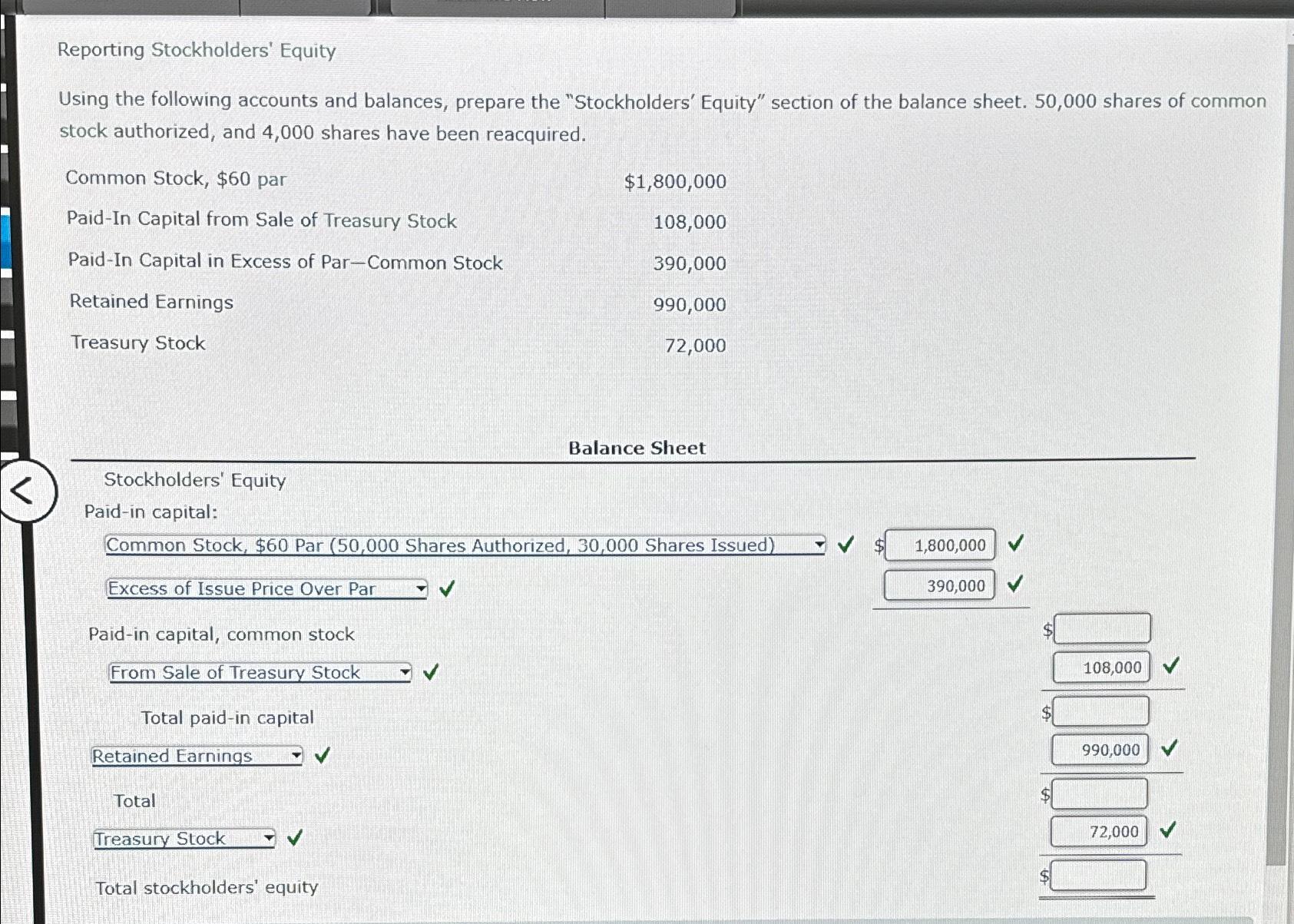 solved-reporting-stockholders-equityusing-the-following-chegg