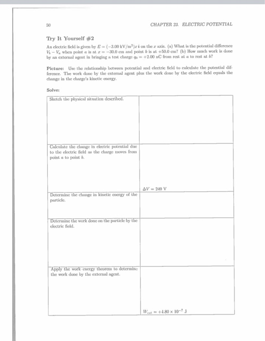 Solved CHAPTER 23. ELECTRIC POTENTIAL Try It Yourself #2 An | Chegg.com