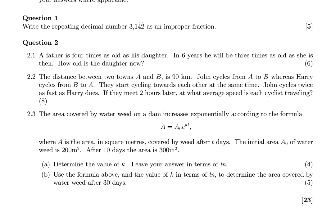 Solved Question 1Write the repeating decimal number 3,1˙4˙2˙ | Chegg.com
