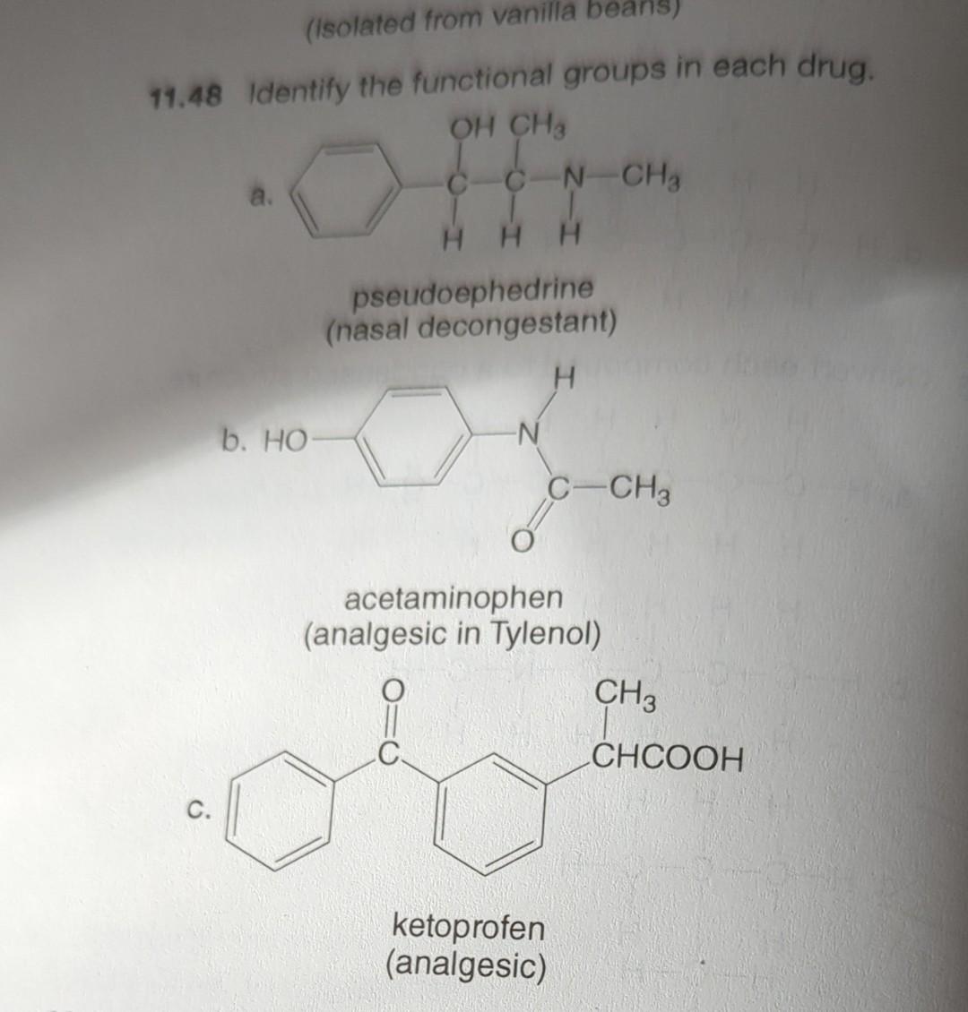 Solved 19.48 Identify the functional groups in each drug.