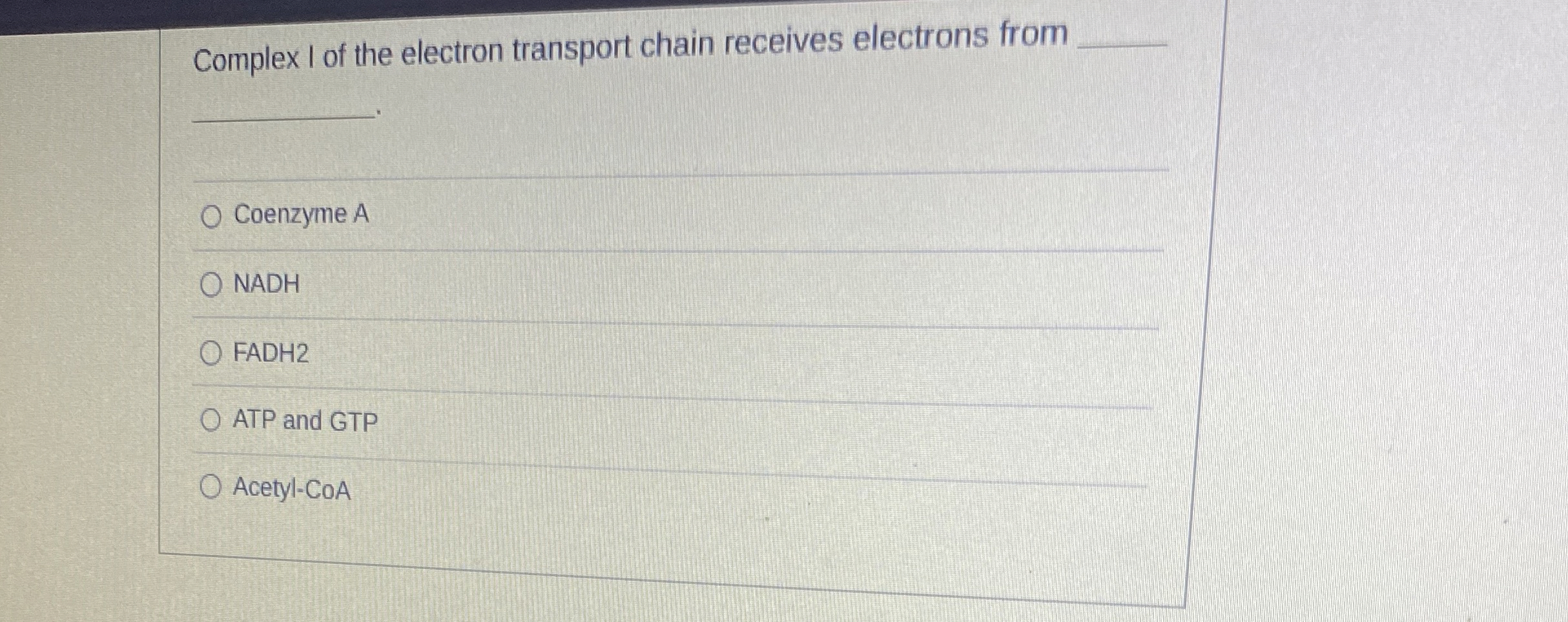 Solved Complex I of the electron transport chain receives | Chegg.com