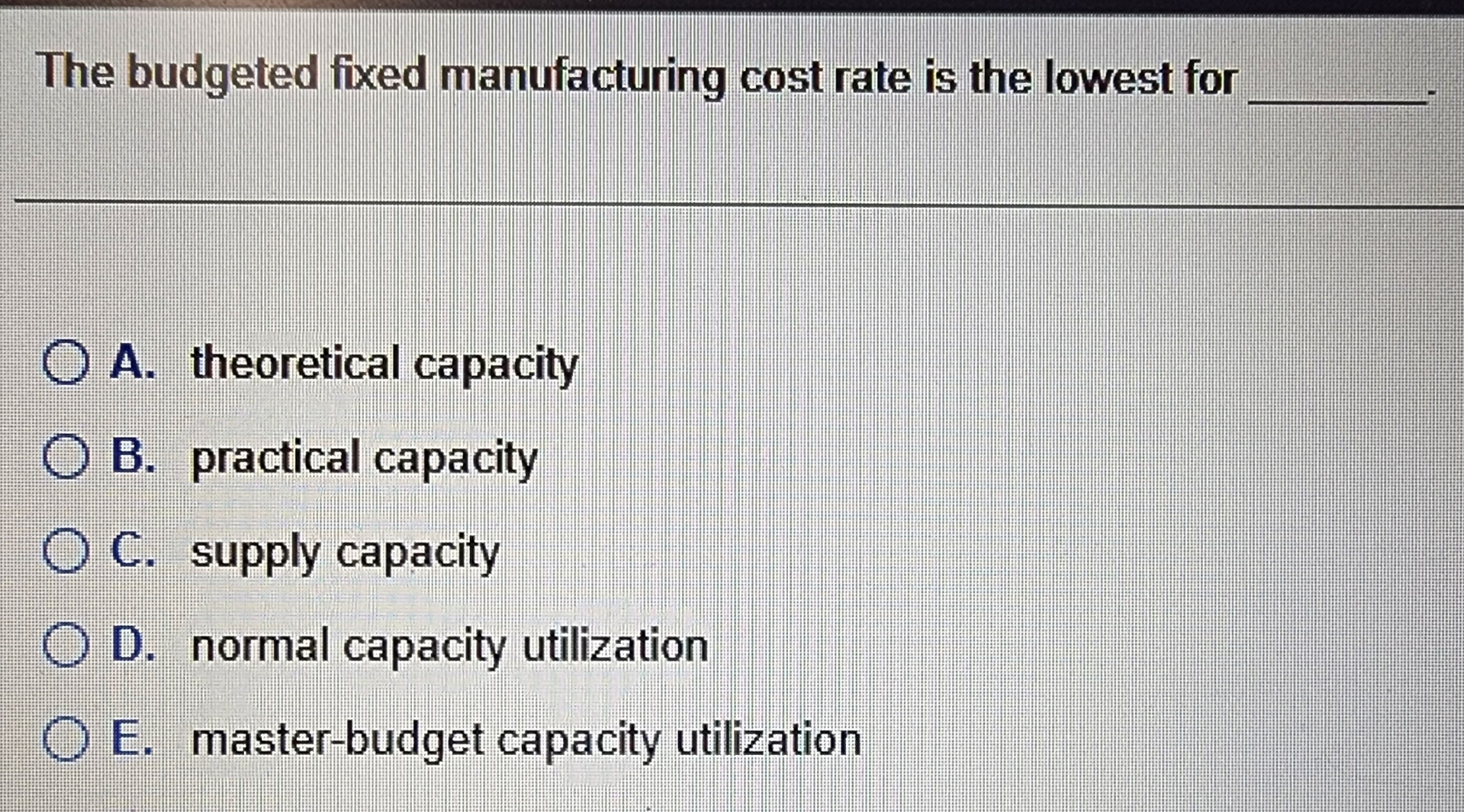 Solved The budgeted fixed manufacturing cost rate is the | Chegg.com