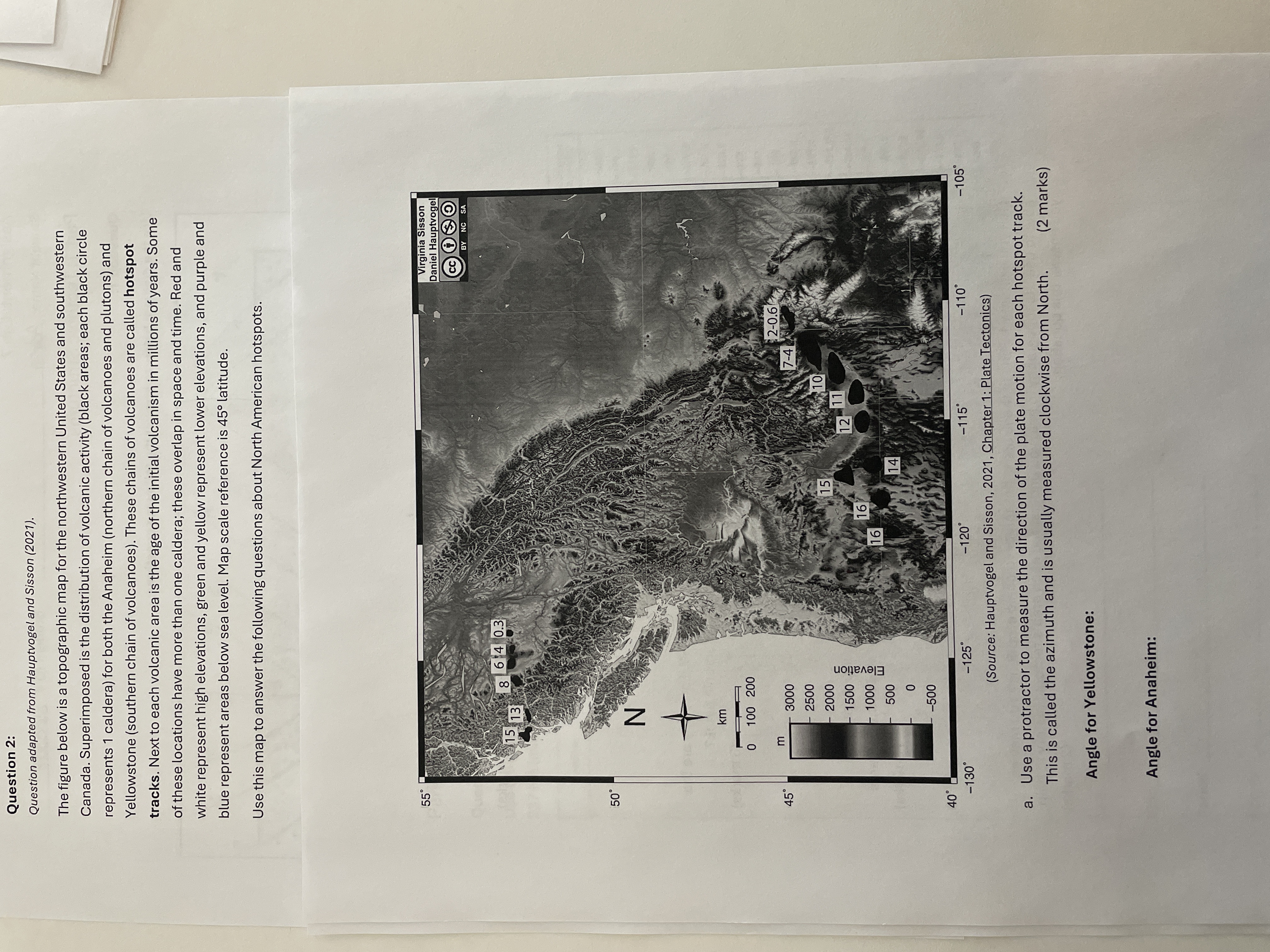 Solved The figure below is a topographic map for the | Chegg.com
