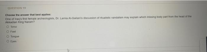 Solved QUESTION 16 Which Of The Following Ancient Artifacts | Chegg.com