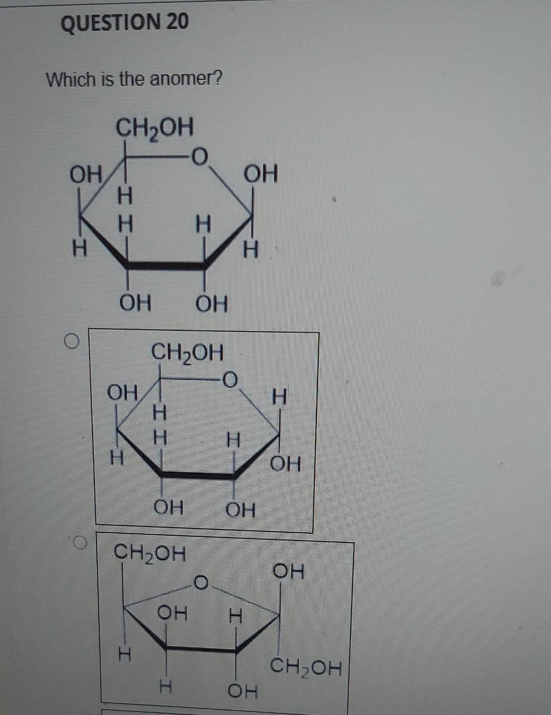 Which is the anomer?