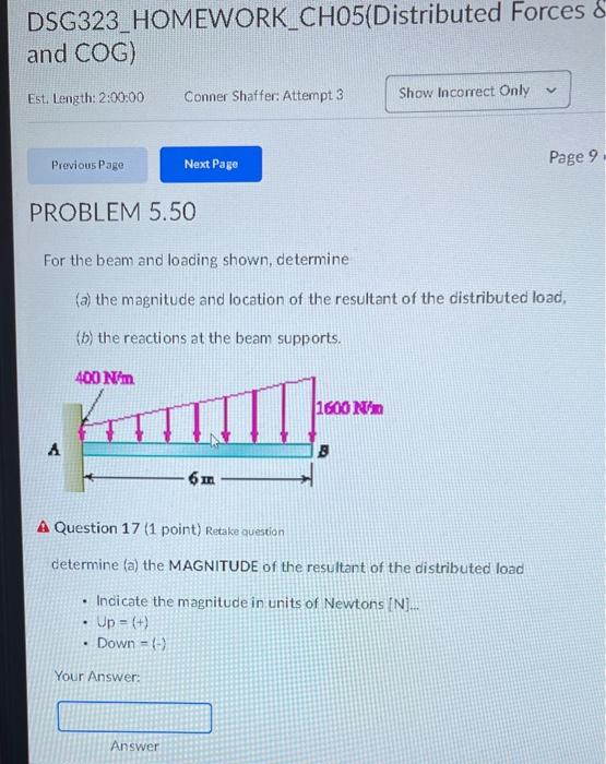Solved DSG323_HOMEWORK_CHO5(Distributed Forces and COG) Est. | Chegg.com
