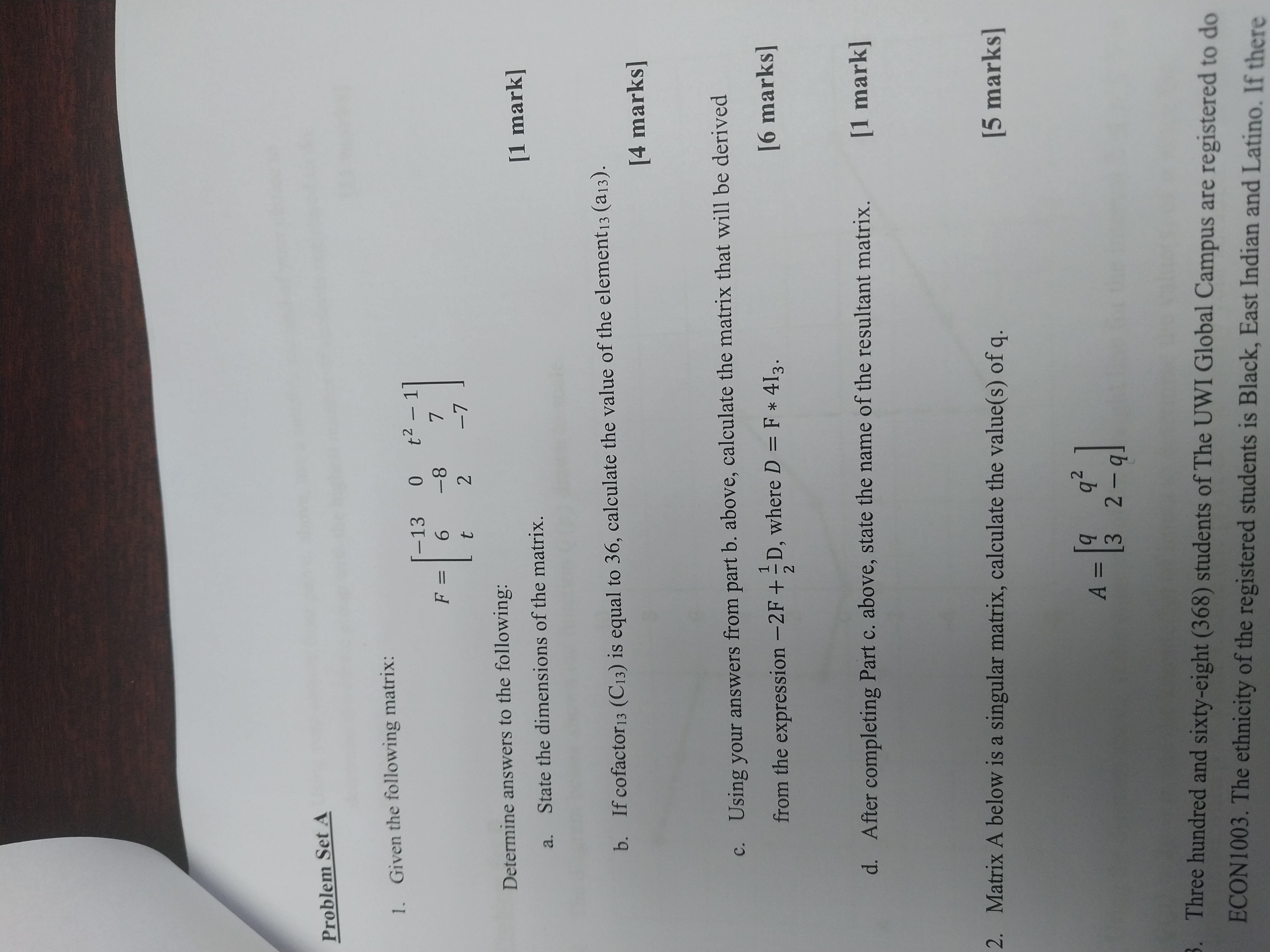 Solved Problem Set AGiven the following | Chegg.com