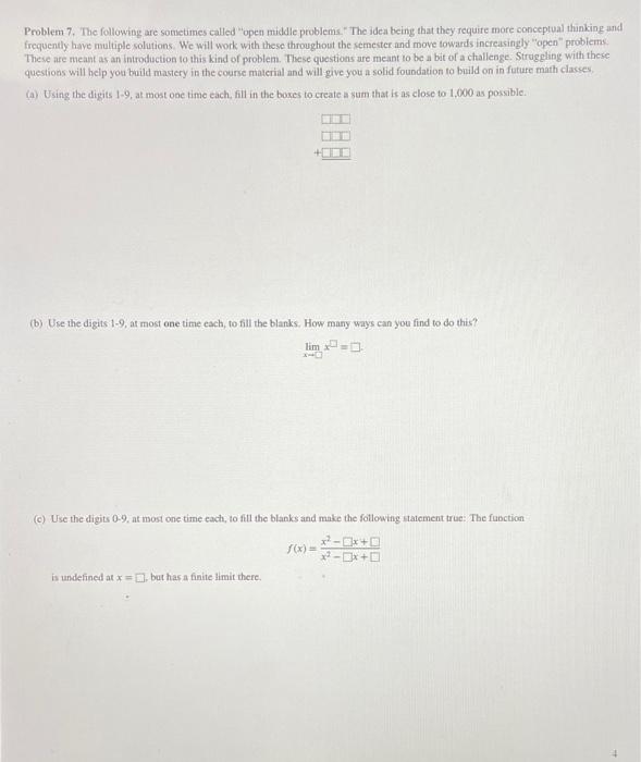 Solved Problem 7. The following are sometimes called 