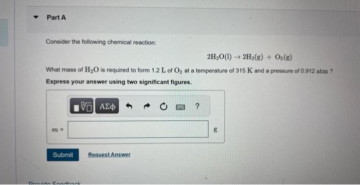 Solved Consider the following chemical reaction: | Chegg.com
