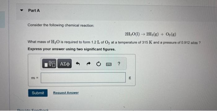 Solved Consider The Following Chemical Reaction: | Chegg.com