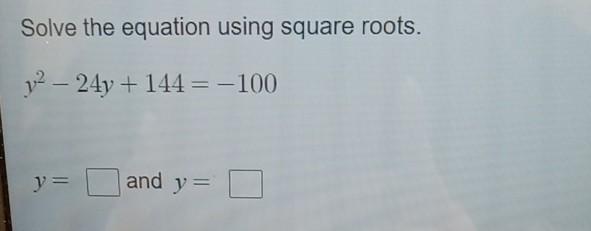 Solved Solve the equation using square | Chegg.com