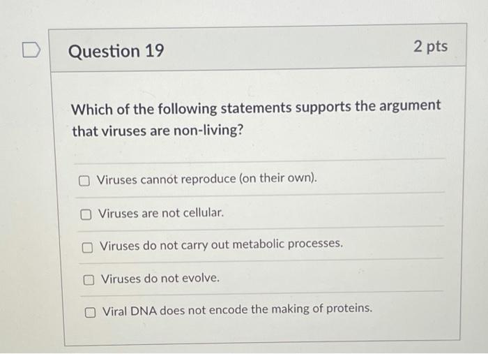 Solved Question 19 2 pts Which of the following statements | Chegg.com