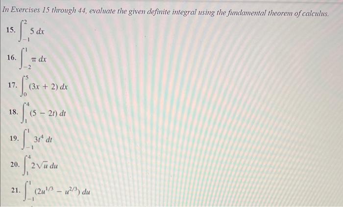 Solved In Exercises 15 through 44, evaluate the given | Chegg.com