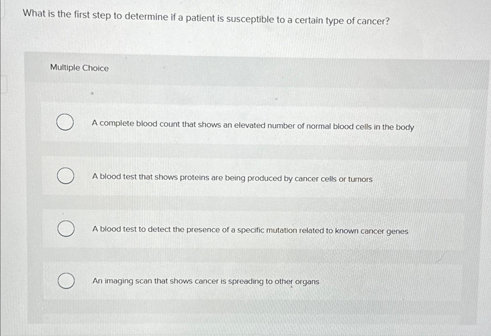 Solved What is the first step to determine if a patient is | Chegg.com