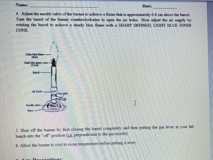 Bunsen Burner with Needle Valve Natural Gas