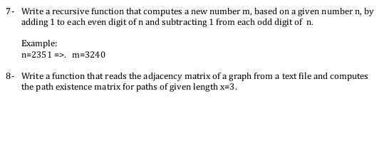 Solved 7. Write a recursive function that computes a new | Chegg.com
