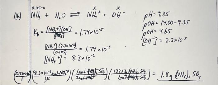 Solved I need help with finding out how to calculate the Kb. | Chegg.com