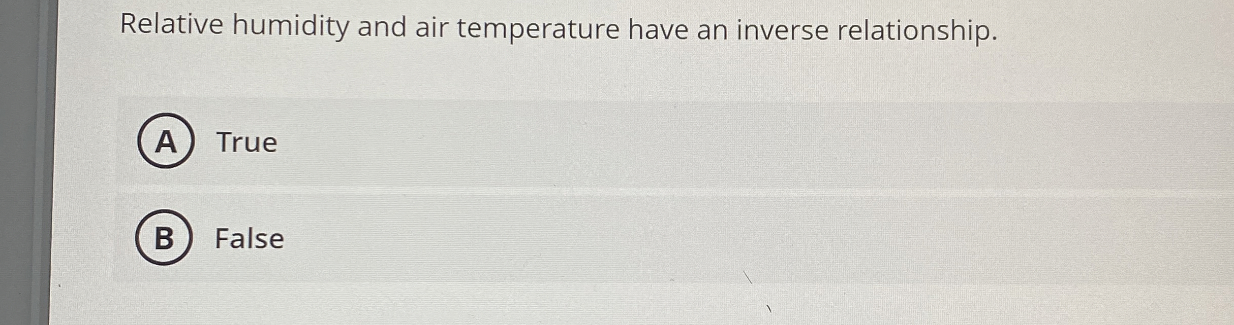 Solved Relative humidity and air temperature have an inverse