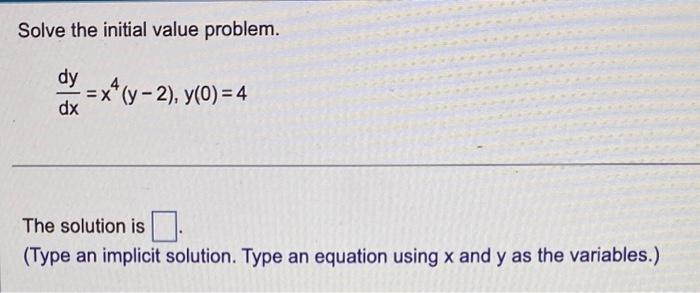 Solved Solve the initial value problem. | Chegg.com