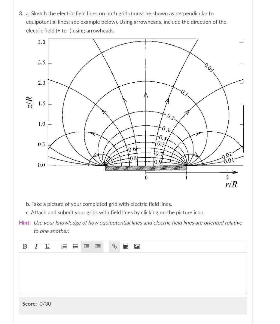 Solved 3. a. Sketch the electric field lines on both grids