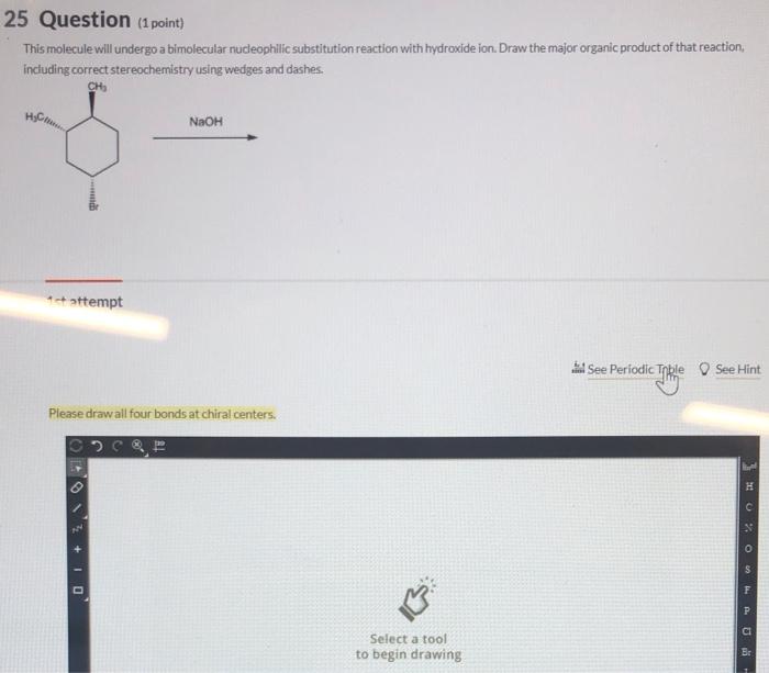 Solved 25 Question (1 Point) This Molecule Will Undergo A | Chegg.com