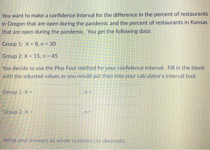 Solved You want to make a confidence interval for the | Chegg.com