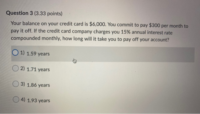Solved Question 2 (3.33 points) A firm has identified an | Chegg.com