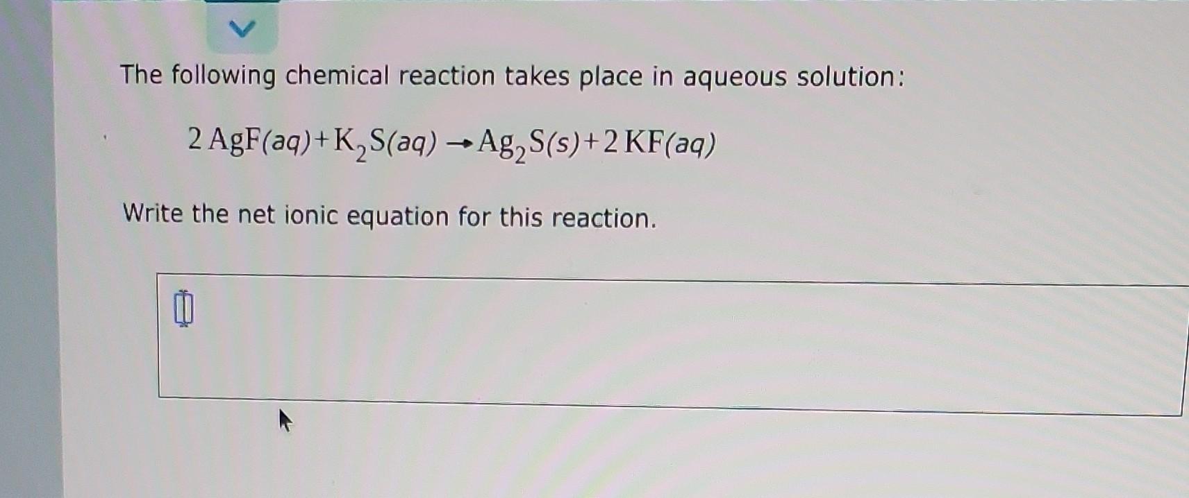 Solved The following chemical reaction takes place in | Chegg.com